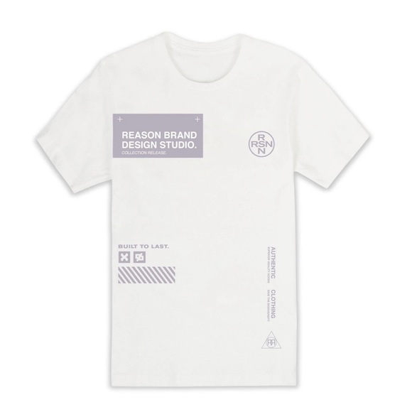 NWT Reason Design Studio Men’s Limited Edition “Built To Last” White Tee Large - Picture 6 of 7